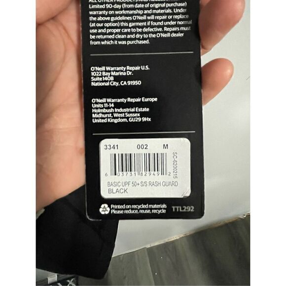 Brand New O’Neill Men’s Medium Short Sleeve Rash Guard SPF 50+ Swim Top Shirt - Picture 5 of 7